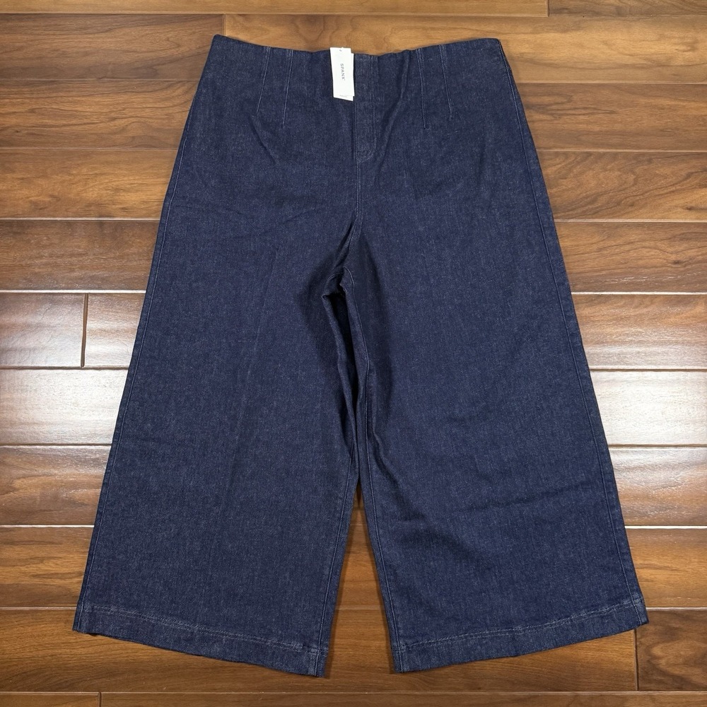 Spanx‎ Women's Size 3X Indigo Wash Zero Waistband Cropped Wide Leg Denim Jeans
